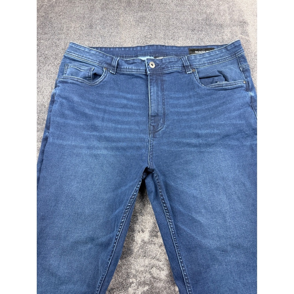 The Perfect Jean NYC Slim Thick Blue Denim Jeans 40x30 Medium Wash Stretch Mens